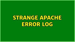 Ubuntu: Strange Apache error log