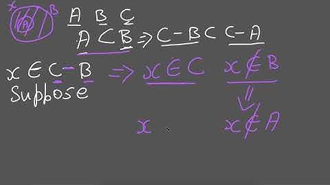 Show that if A ⊂ B then C - B ⊂ C - A