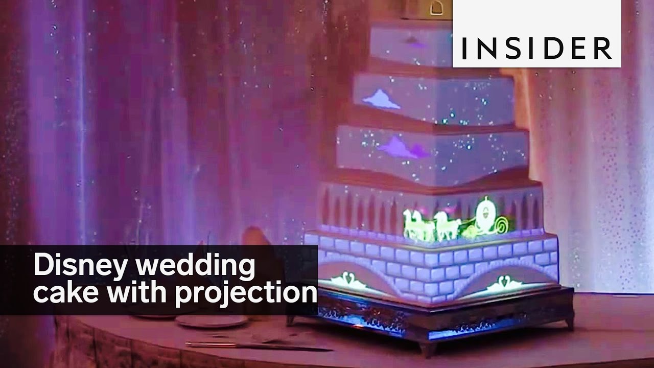 Disney makes a wedding cake with dancing projections