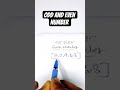 Number system | Odd And Even Number #shorts #titulus