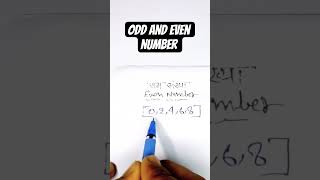 Number system | Odd And Even Number #shorts #titulus