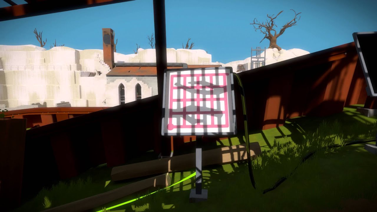 The Witness - Logging Area: #4 Panel Tree Branches Shadow Line Puzzle (Grated Roof) Gameplay PS4