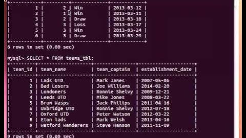 MySQL Tutorial from Terminal 14/27: More on SELECT - querying multiple tables