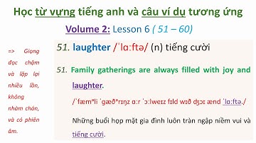 Học 10 từ vựng tiếng anh | Câu ví dụ tương ứng với từ vựng | Volume 2 | Bài 6