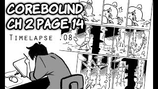 Corebound Chapter 2 Page 13 Inking Timelapse
