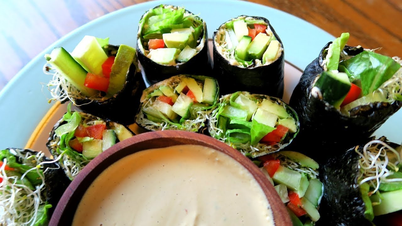 raw veggie wraps