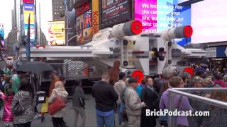 The Largest Lego Model Ever Built Star Wars X-Wing In Times Square