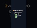 Use enumerate() like a Pro in Python! #learnPython#beginners#enumerate#devshorts#codesnippet