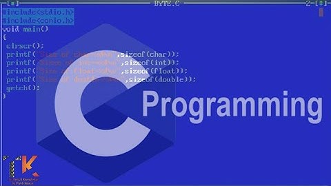 WAP to display how many bytes occupied by the fundamental data type | C programming| C program