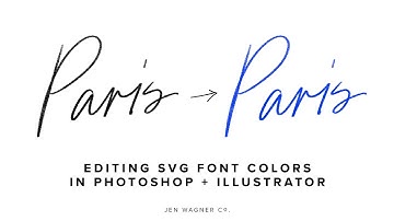 Editing SVG Font Colors in Photoshop and Illustrator