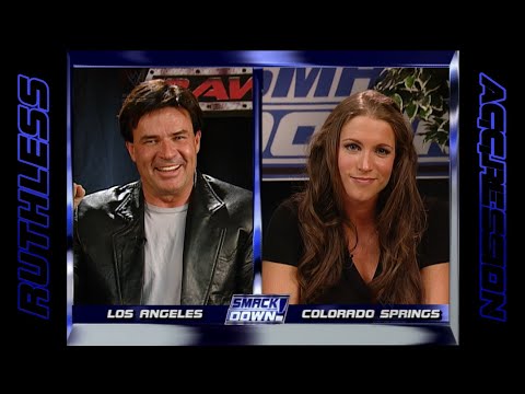 Stephanie McMahon and Eric Bischoff Satellite Conference | SmackDown! (2002)