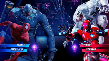 Nemesis & Spiderman vs Anti-Venom & Iron Man (Very Hard) - Marvel vs Capcom | 4K UHD Gameplay