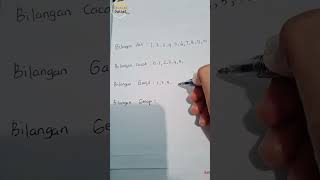 Bilangan asli - bilangan cacah - bilangan ganjil - bilangan genap || #matematikasd #matematika4sd