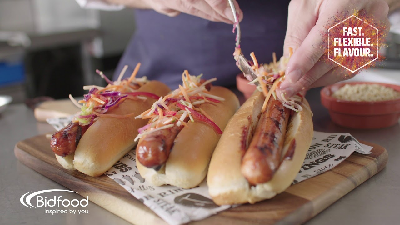 Teriyaki hot dogs recipe Bidfood YouTube