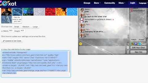 How to put Xat Chats on Weebly