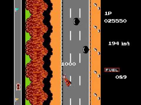 Road Fighter [NES] Level 2 végigjátszás (longplay)
