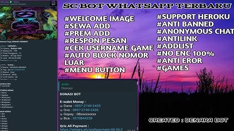 SCRIPT BOT WA TERBARU V1 || CMD BUTTON || FITUR 450+ || NO ENC 100% || FITUR JUALAN