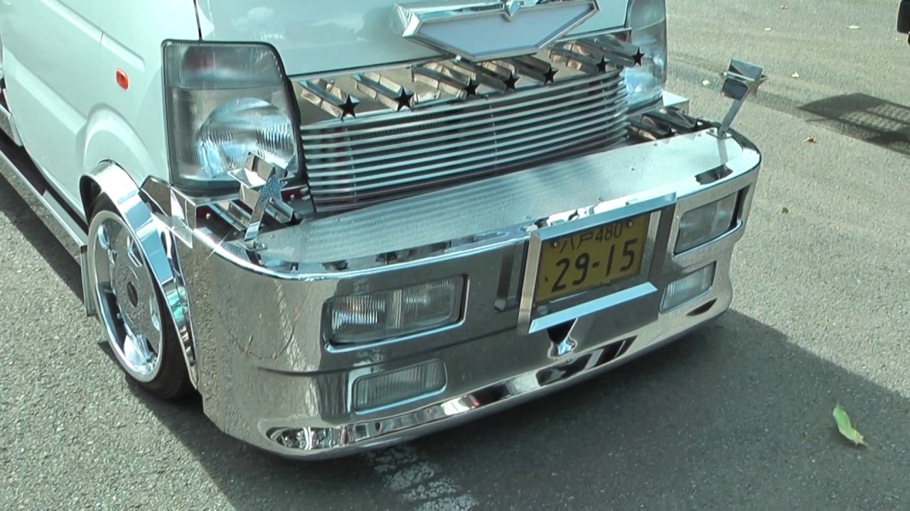 デコトラ 軽トラ キャリー 降昇装置付きフルアート - YouTube