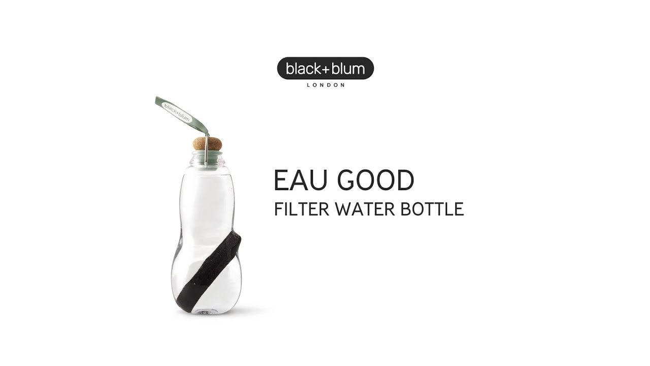 Botella de agua filtro de carbón Eau Good black blum EG005 