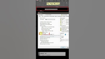 File Tab Missing 😱😱 in AutoCAD #shorts #autocad