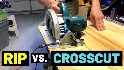 RIP CUT vs. CROSSCUT...What
