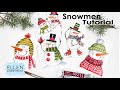 EASY How to draw and Paint Snowmen!-Christmas Card Ideas