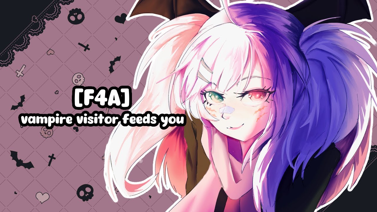 [ASMR RP F4A] vampire visitor feeds you - YouTube