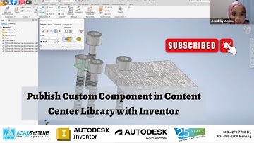 Publish Custom Component in Content Center Library with Inventor