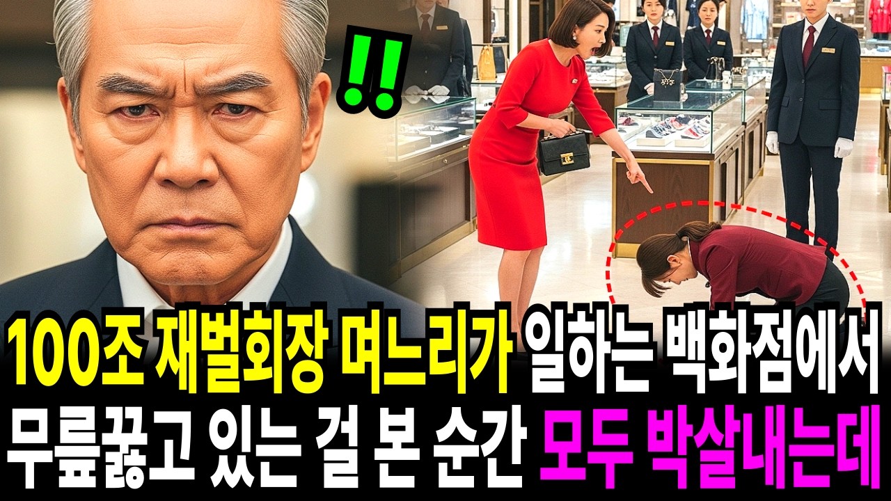 100조 재벌회장 시아버지, 며느리가 일하고 있는 백화점에 찾아 갔다가 무릎꿇고 있는 걸 본 순간 모두 박살내는데…ㅣ시니어사연ㅣ오디오북ㅣ감동사연ㅣ반전사연