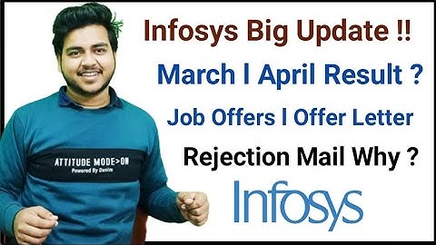 Infosys Big Update !! | March/April interview Result Announced | Job Offer | Offer Letter |