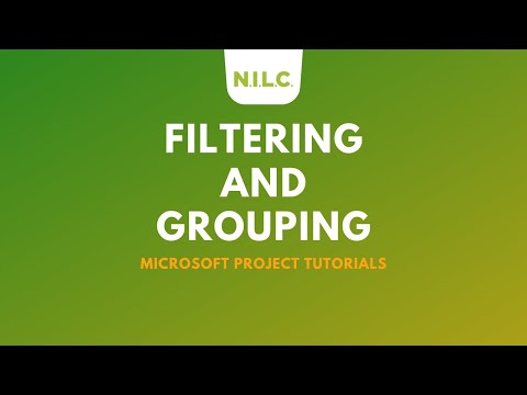 Filtering and Grouping Tasks in Microsoft Project
