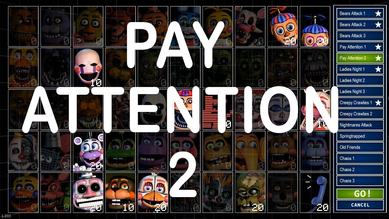 Seguir prestando atención - FNAF Ultimate Custom Night Pay Attention 2 ...