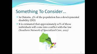 Developmental Disability Awareness in the Criminal Justice System - Webinar - 2018 02 27
