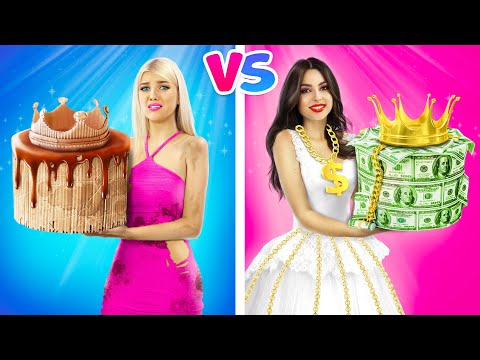 RICH VS POOR FOOD | Funny Moments with RICH vs BROKE Bride! Expensive VS Cheap Yummies by RATATA