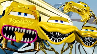 All Lightning Mcqueen Eater Spider Cars - Coffin Dance Song Remix