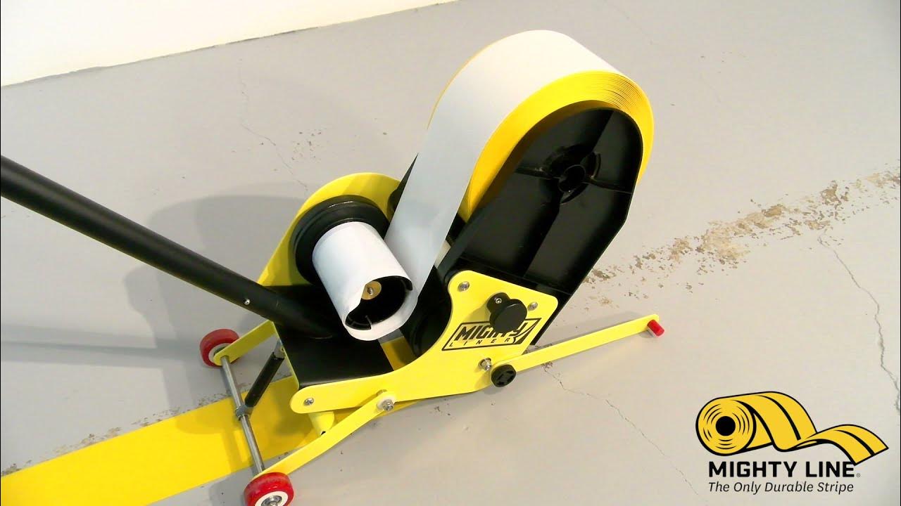 4" Yellow Mighty Line Floor Tape Applicator Demo Video YouTube