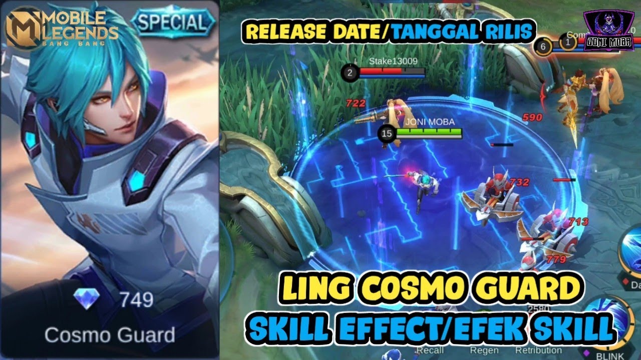 LING SPECIAL SKIN COSMO GUARD - SKILL EFFECT/EFEK SKILL GAMEPLAY - MOBILE LEGENDS