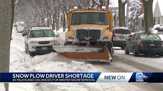 Milwaukee faces snowplow driver shortage
