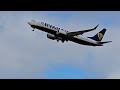 DOUBLE RYANAIR BOEING 737 MAX 8-200 Take offs from Edinburgh Airport for RHO & STN #aviation
