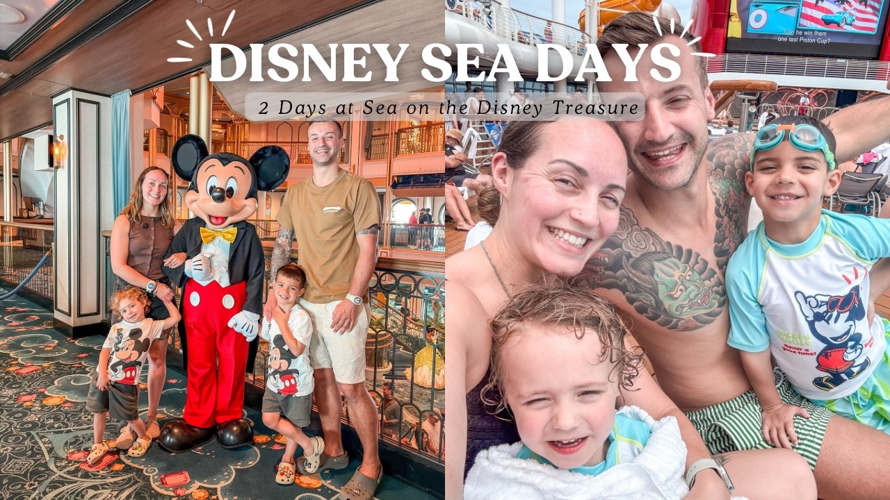 2 Days at Sea on the Disney Treasure | Character Meets | Exploring the Ship | Swimming & Trivia