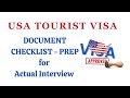 USA TOURIST VISA B1/B2 | WHAT DOCUMENTS TO BRING ON THE ACTUAL INTERVIEW