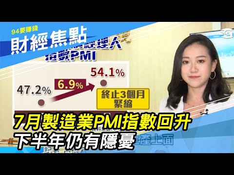 7月製造業PMI指數回升　下半年仍有隱憂｜景氣復甦！7月PMI、NMI疫情後同步擴張｜財經新聞｜94要賺錢