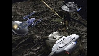 Uss Defiant Dodging Enemy Fire