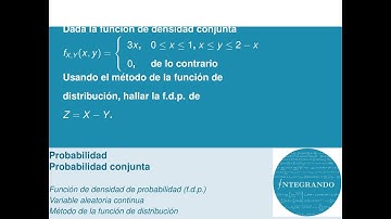 19) Transformación de variables aleatorias por el método de la función de distribución-fdp. conjunta