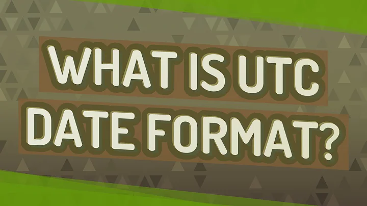 What is UTC date format?