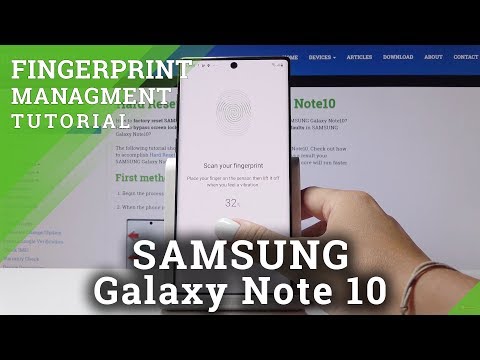 How to Add Fingerprint in SAMSUNG Galaxy Note 10 - Set Up Fingerprint