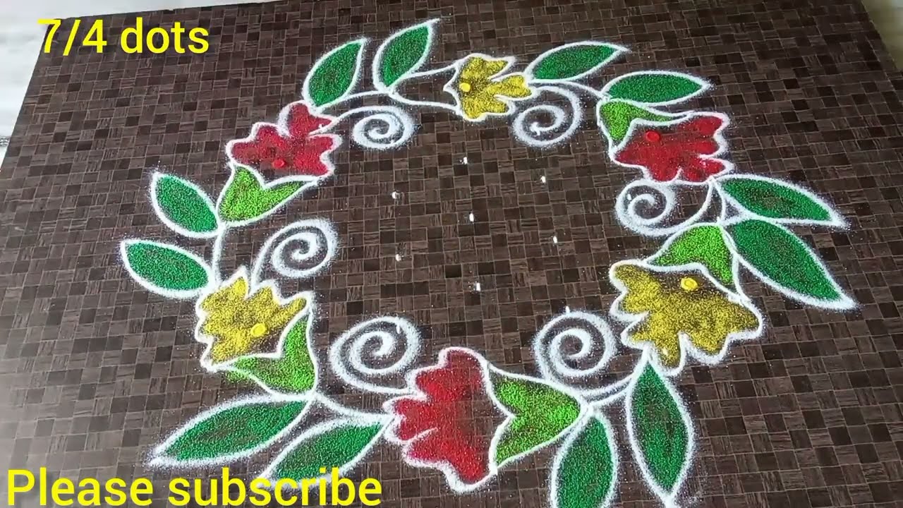 Friday special rangoli 🌷 Lakshmi varum muggulu 🌷 easy rangoli#YouTube video#trending 🌷