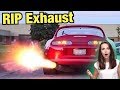 SUPRA Breaks Exhaust While Trying To Show Off!!! (Instagram Car Fails)