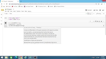 Differentiation with Python | Calculus | Sympy