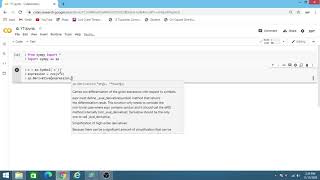 Differentiation with Python | Calculus | Sympy